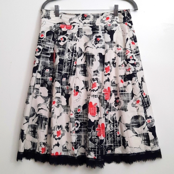 S5A Floral Abstract Full Skirt - 4 - Picture 1 of 8